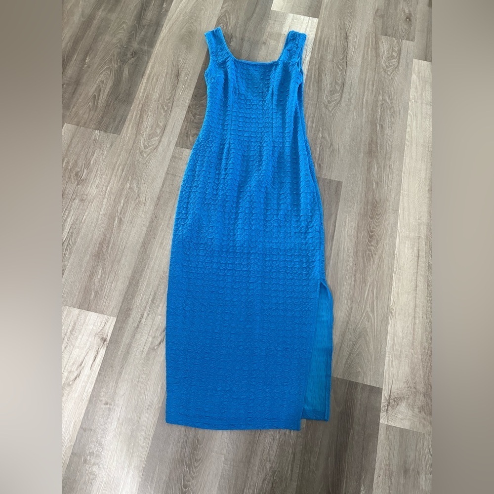 New York & Company Blue Sheath Cocktail Dress